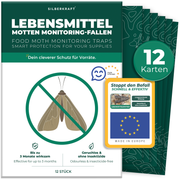 Silberkraft Lebensmittelmotten Monitoring-Fallen 12 Stück – geruchlos, insektizidfrei, bis 3 Monate wirksam für Vorratsschutz