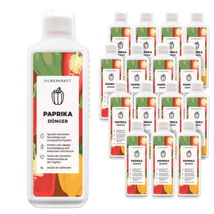 Paprika Dünger - Mineralischer NPK Flüssigdünger mit Stickstoff - Dünger für Paprika - Tomatendünger - Silberkraft