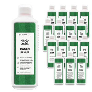 Rasen Dünger - Mineralischer NPK Flüssigdünger mit Stickstoff - Dünger für Rasen - Herbstdünger - Silberkraft