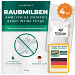 Silberkraft Raubmilben Amblyseius swirskii gegen Weiße Fliege – 1 Tüte für 4 Quadratmeter