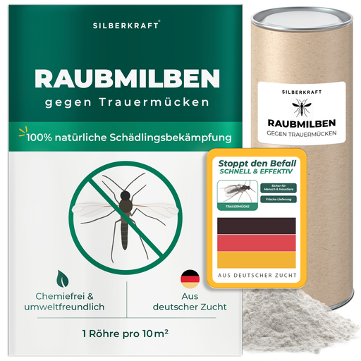 Raubmilben gegen Trauermücken - Silberkraft