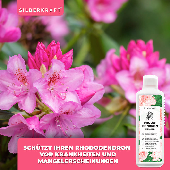 Rhododendron Dünger - Mineralischer NPK Flüssigdünger mit Stickstoff - Dünger für Rhododendren - Azaleen Dünger - Kamelien Dünger