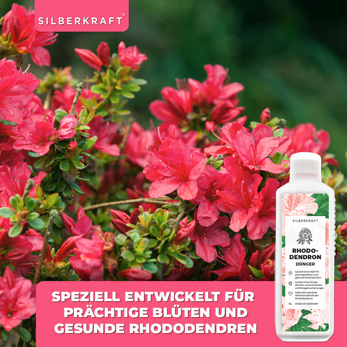 Rhododendron Dünger - Mineralischer NPK Flüssigdünger mit Stickstoff - Dünger für Rhododendren - Azaleen Dünger - Kamelien Dünger