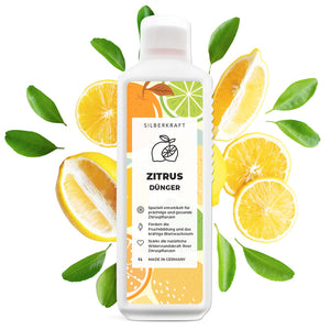 Zitrusdünger - Mineralischer NPK Flüssigdünger mit Stickstoff - Dünger für Zitruspflanzen - Zitronenbaum düngen - Silberkraft