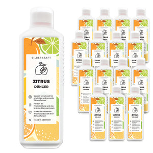 Zitrusdünger - Mineralischer NPK Flüssigdünger mit Stickstoff - Dünger für Zitruspflanzen - Zitronenbaum düngen - Silberkraft
