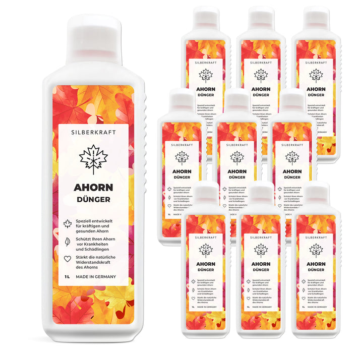Ahorn Dünger - Mineralischer NPK Flüssigdünger mit Stickstoff - Dünger für Ahornbaum - Fächerahorn düngen - Japanischer Ahorn düngen - Silberkraft