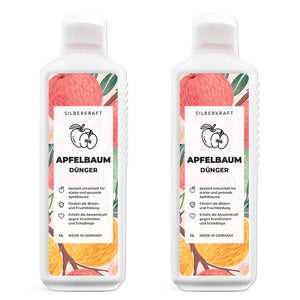 Apfelbaum Dünger - Mineralischer NPK Flüssigdünger mit Stickstoff - Dünger für Apfelbaum - Apfelbäume düngen - Obstdünger - Silberkraft
