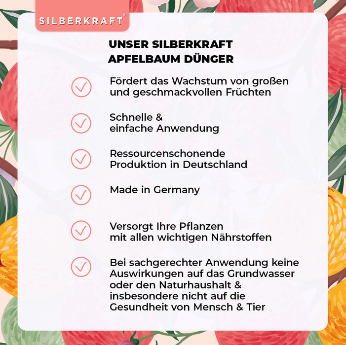 Apfelbaum Dünger - Mineralischer NPK Flüssigdünger mit Stickstoff - Dünger für Apfelbaum - Apfelbäume düngen - Obstdünger