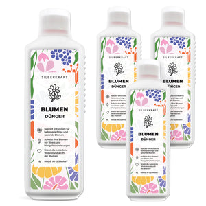 Blumendünger - Mineralischer NPK Flüssigdünger mit Stickstoff - Dünger für Blumen - Blumen Flüssigdünger - Silberkraft