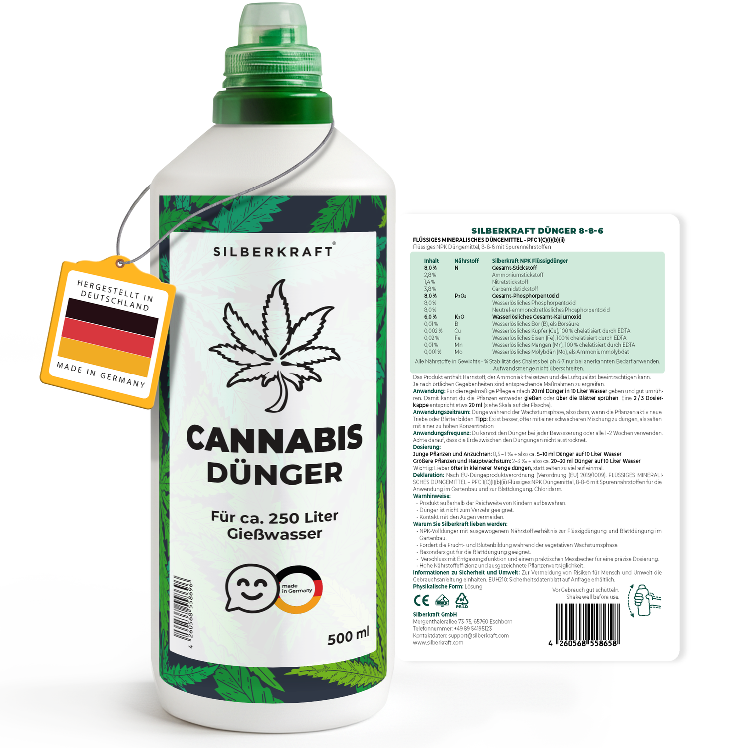 Cannabis Dünger für schnelles & gesundes Wachstum| Flüssig & Mineralisch — Silberkraft