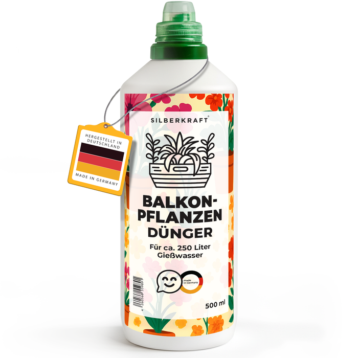 Balkonpflanzendünger – Mineralischer NPK Flüssigdünger mit Stickstoff – Dünger für Balkonpflanzen – Blumenkasten- & Kübelpflanzen-Dünger