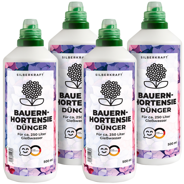 Bauernhortensiendünger – Mineralischer NPK Flüssigdünger mit Stickstoff – Dünger für Bauernhortensien – Blütenhortensien-Dünger