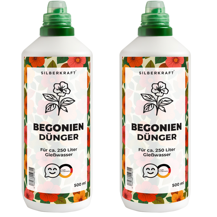 Begoniendünger – Mineralischer NPK Flüssigdünger mit Stickstoff – Dünger für Begonien – Balkon- & Zimmerpflanzen-Dünger