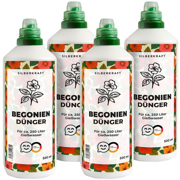 Begoniendünger – Mineralischer NPK Flüssigdünger mit Stickstoff – Dünger für Begonien – Balkon- & Zimmerpflanzen-Dünger