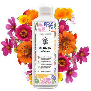 Blumendünger - Mineralischer NPK Flüssigdünger mit Stickstoff - Dünger für Blumen - Blumen Flüssigdünger - Silberkraft