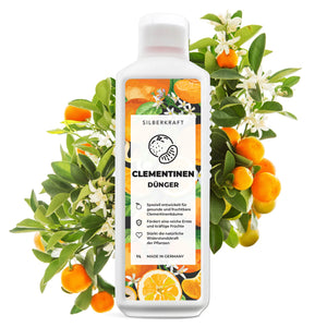 Clementinen Dünger - Mineralischer NPK Flüssigdünger mit Stickstoff - Dünger für Clementinenbäume - Mandarinen Dünger - Zitruspflanzen Dünger - Silberkraft