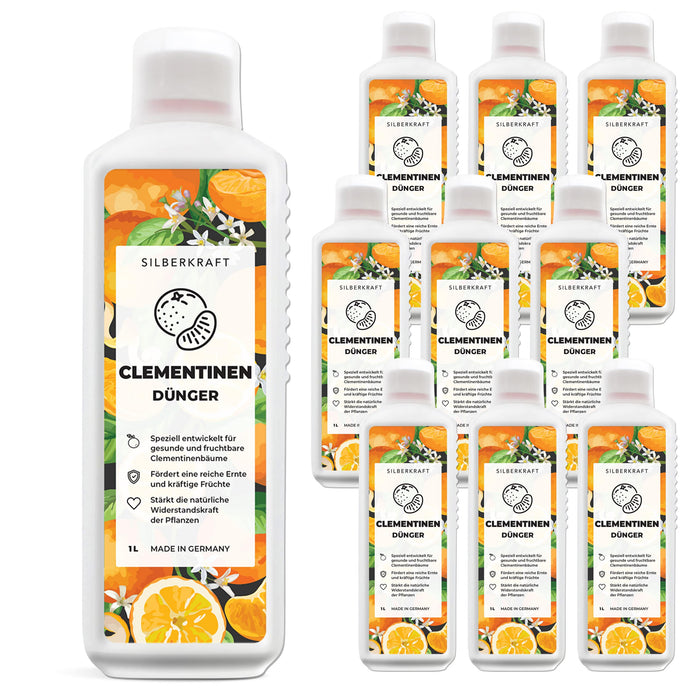 Clementinen Dünger - Mineralischer NPK Flüssigdünger mit Stickstoff - Dünger für Clementinenbäume - Mandarinen Dünger - Zitruspflanzen Dünger - Silberkraft
