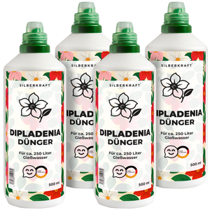 Dipladeniadünger – Mineralischer NPK Flüssigdünger mit Stickstoff – Dünger für Dipladenia (Mandevilla) – Balkon- & Kletterpflanzen-Dünger - Silberkraft