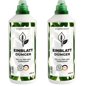 Einblattdünger – Mineralischer NPK Flüssigdünger mit Stickstoff – Dünger für Einblatt (Spathiphyllum) – Zimmerpflanzen-Dünger - Silberkraft