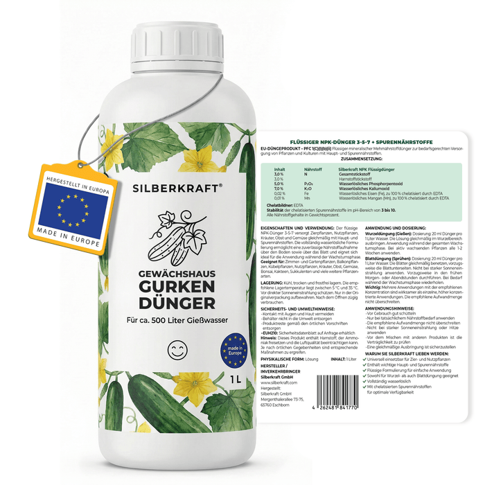 Gewächshausgurken-Dünger - Silberkraft