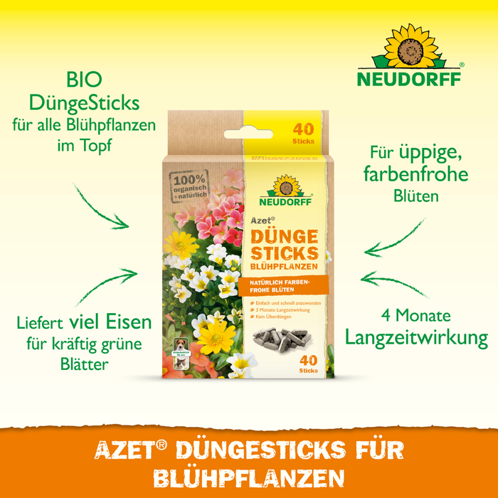 Neudorff Azet DüngeSticks für Blühpflanzen - Silberkraft