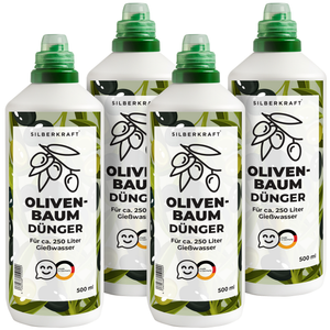 Olivenbaumdünger – Mineralischer NPK Flüssigdünger mit Stickstoff – Dünger für Olivenbaum – Mediterrane Kübelpflanzen-Dünger - Silberkraft