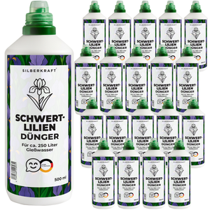 Schwertliliendünger – Mineralischer NPK Flüssigdünger mit Stickstoff – Dünger für Schwertlilien (Iris) – Stauden-Dünger - Silberkraft