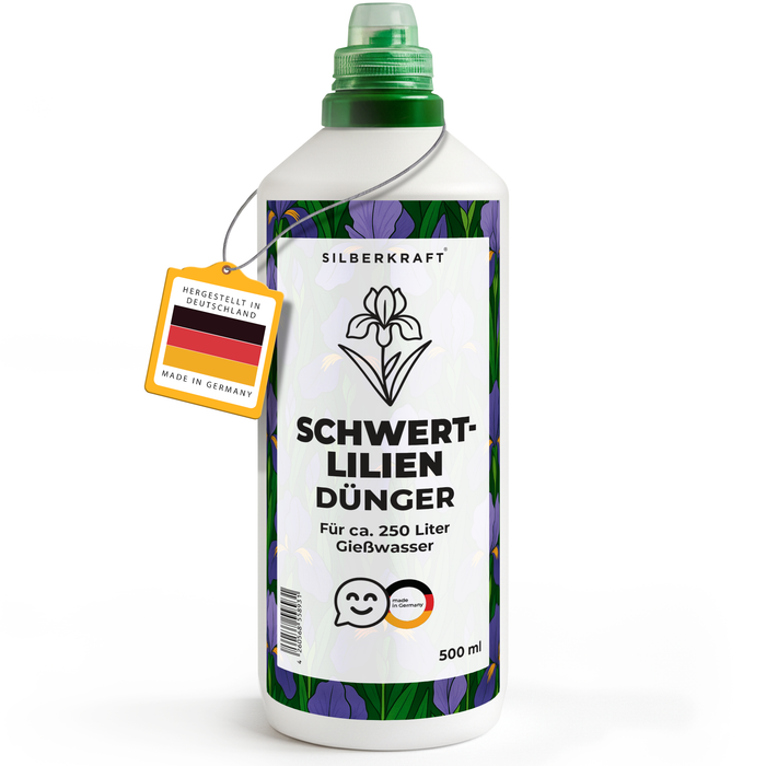 Schwertliliendünger – Mineralischer NPK Flüssigdünger mit Stickstoff – Dünger für Schwertlilien (Iris) – Stauden-Dünger
