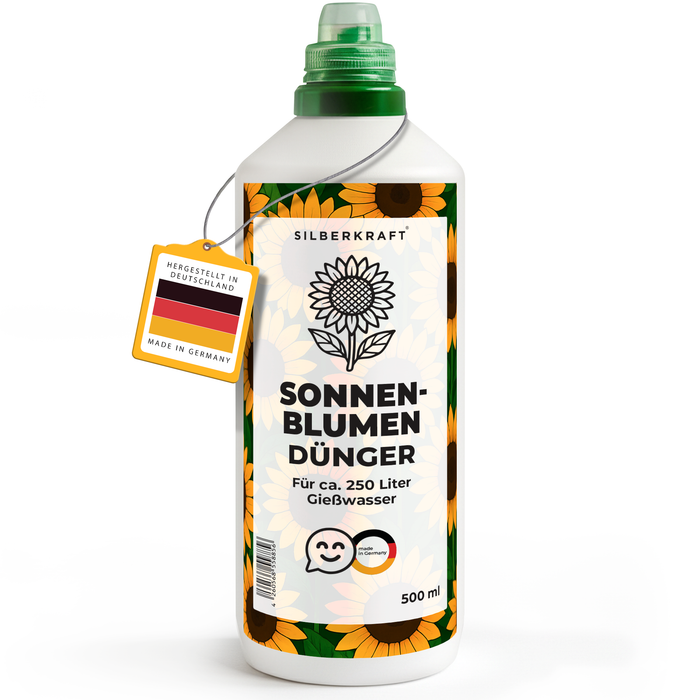 Sonnenblumendünger – Mineralischer NPK Flüssigdünger mit Stickstoff – Dünger für Sonnenblumen – Blühpflanzen-Dünger