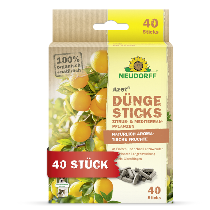 Neudorff Azet DüngeSticks für Zitrus- und Mediterranpflanzen