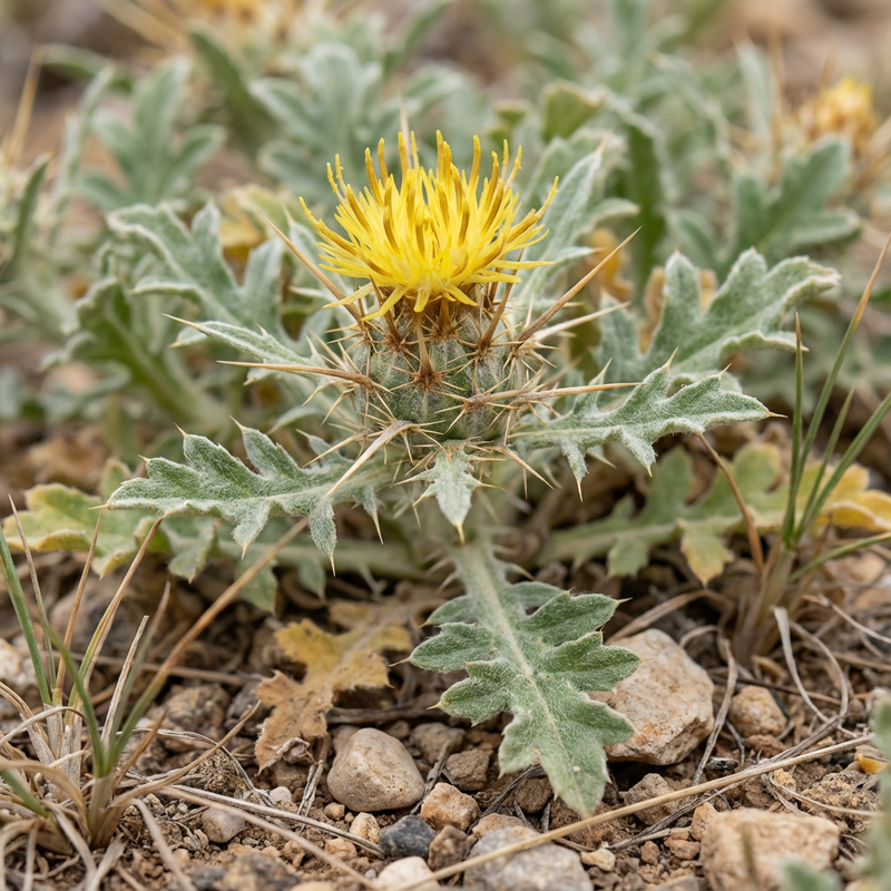Benediktenkraut (Centaurea benedicta), KI-Illustration