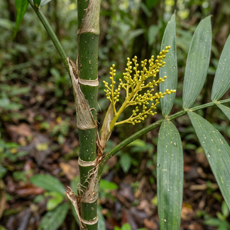 Bergpalme (Gattung Chamaedorea) (Chamaedorea), KI-Illustration