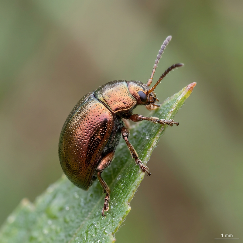 Bronzefarbener Blattkäfer