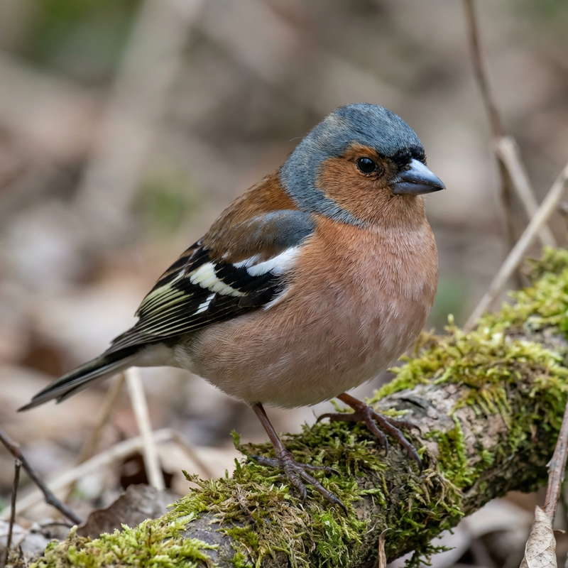 Buchfink (Fringilla coelebs), KI-Illustration