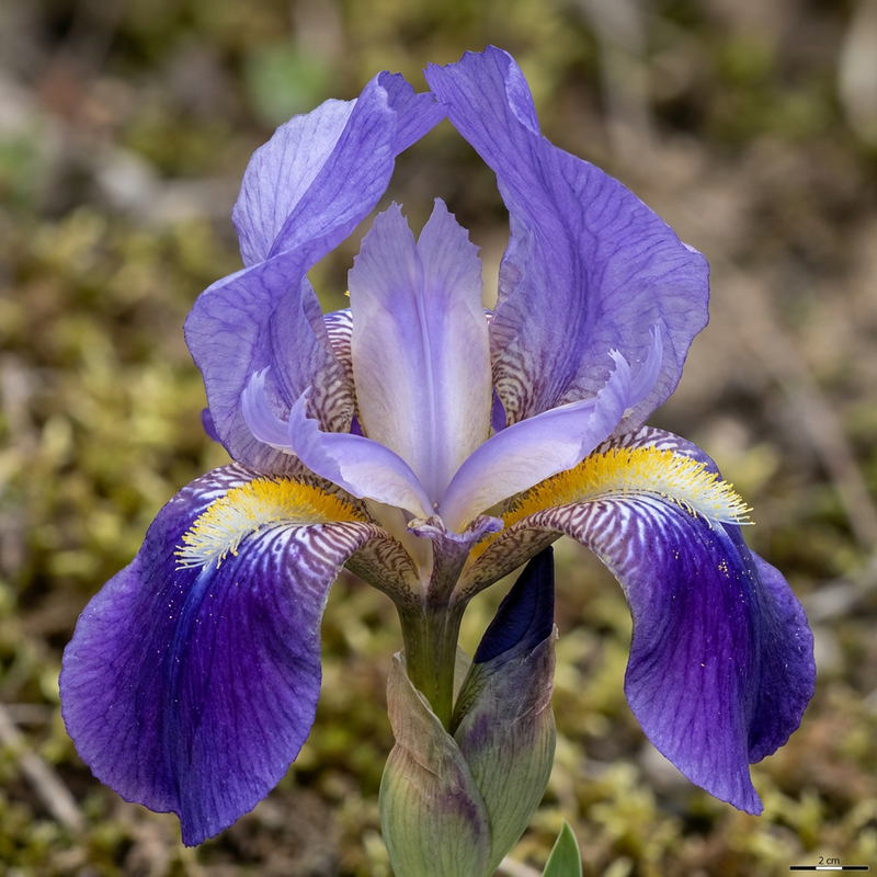 Deutsche Schwertlilie (Iris germanica), KI-Illustration