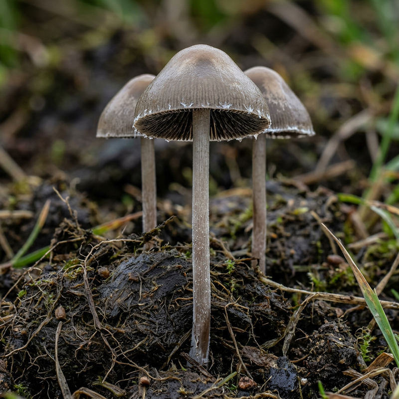 Düngerlinge (Panaeolus), KI-Illustration