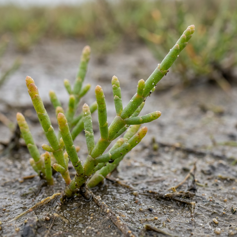Europäischer Queller (Salicornia europaea), KI-Illustration