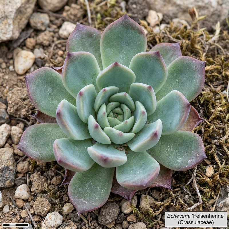 Felsenhenne (Echeveria), KI-Illustration