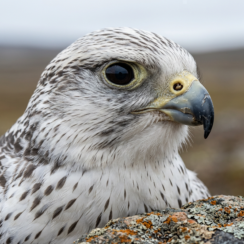 Gerfalke (Falco rusticolus), KI-Illustration