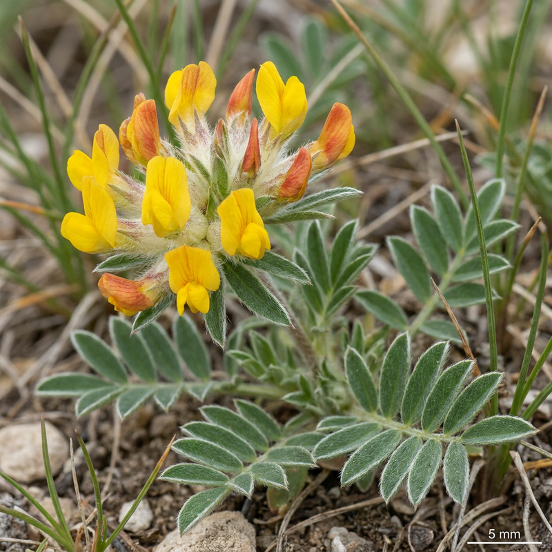 Gewöhnlicher Wundklee (Anthyllis vulneraria), KI-Illustration