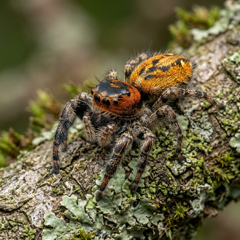 Goldene Springspinne