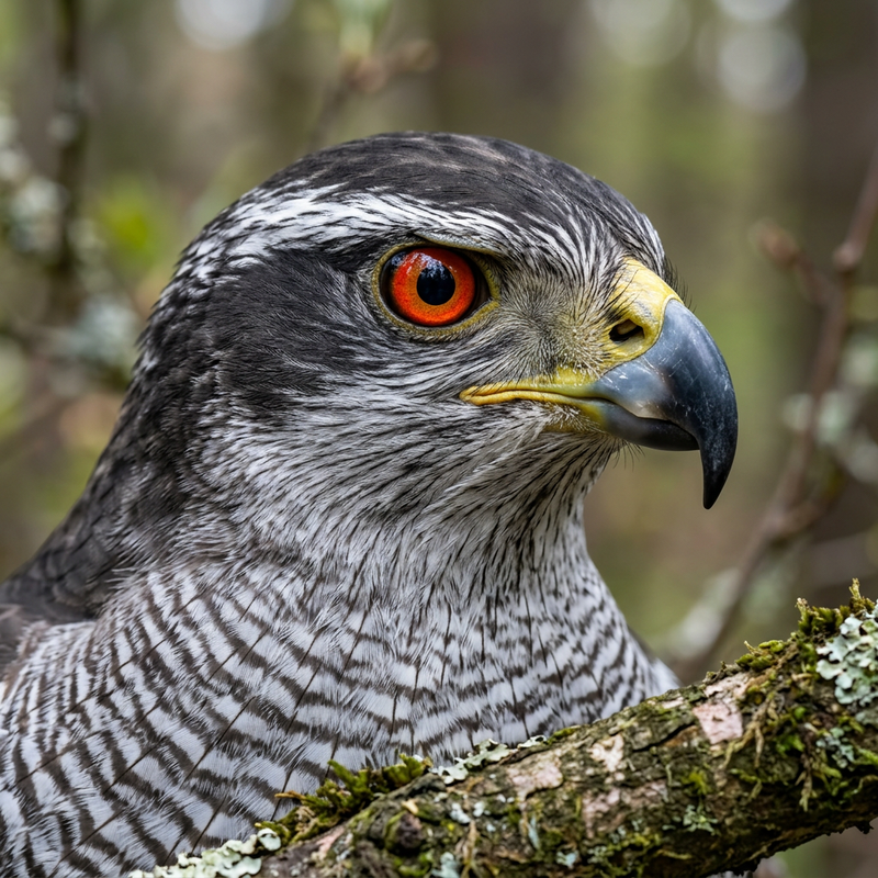 Habicht (Accipiter gentilis), KI-Illustration