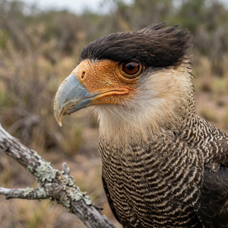 Haubenkarakara (Caracara plancus), KI-Illustration