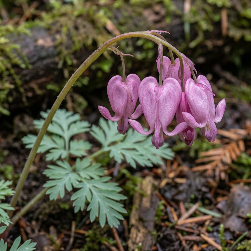 Herzblume (Dicentra formosa), KI-Illustration
