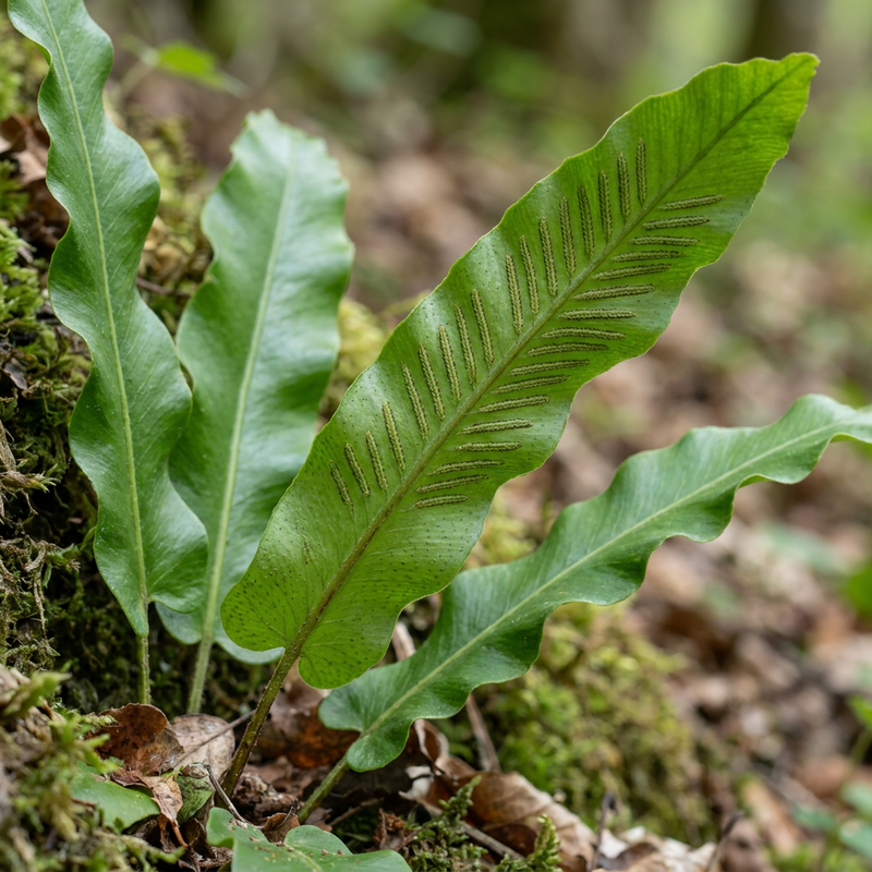 Hirschzungenfarn (Asplenium scolopendrium), KI-Illustration