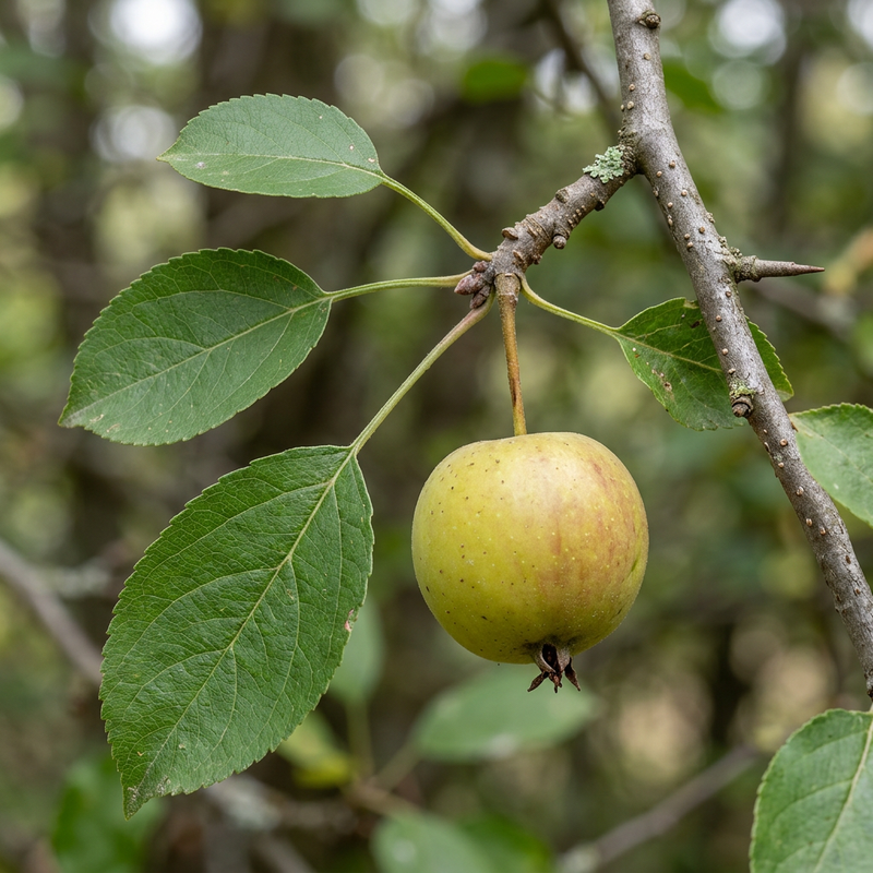 Holzapfel (Malus sylvestris), KI-Illustration