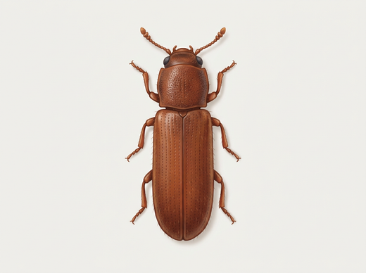 Splintholzkäfer (Lyctus) von oben