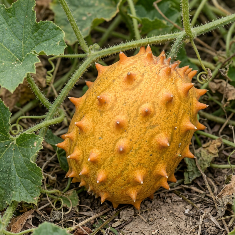 Hornmelone (Cucumis), KI-Illustration