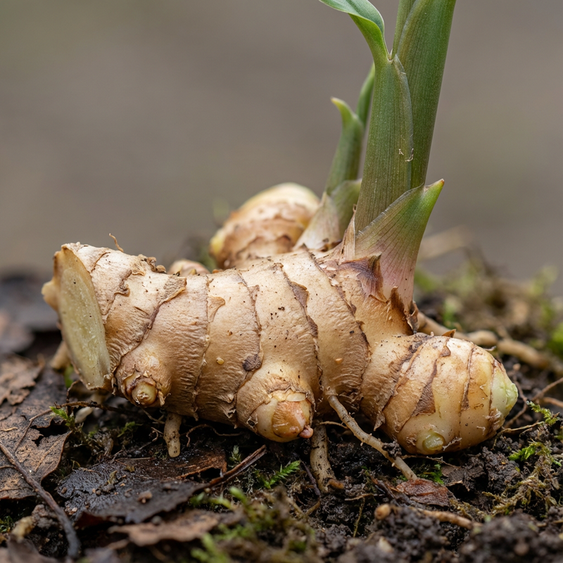 Ingwer (Zingiber officinale), KI-Illustration