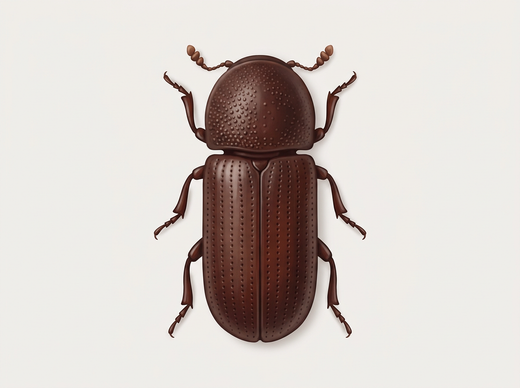 Getreidekapuziner (Rhyzopertha dominica) von oben